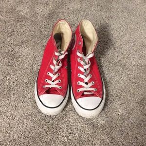 women’s 8 red high top converse